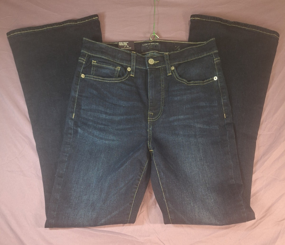 Lucky Brand Stevie High Rise Flare Jeans Womens 6/28 R Dark Wash Denim 28x32